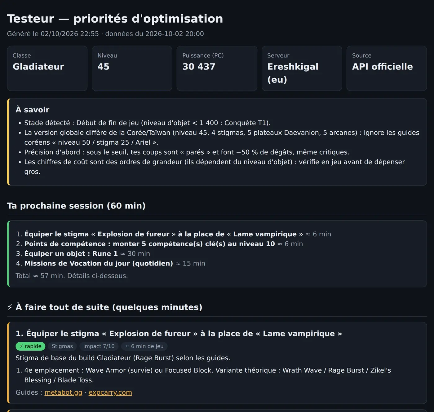 AION 2 Companion, conseiller